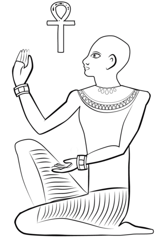 Egypt God Coloring Page